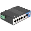 Delock Industrie Gigabit Ethernet Switch 4 Port PoE 1 Port RJ45 1 Port SFP für Hutschiene