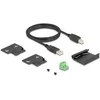 Delock Industrie Hub 4 x USB 2.0 Typ-A mit 15 kV ESD Schutz und Hutschienenbefestigung