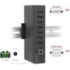 Delock Industrie Hub 7 x USB 2.0 Typ-A mit 15 kV ESD Schutz und Hutschienenbefestigung
