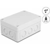 Delock Installationsgehäuse mit Kabeleinführungen 130 x 93 x 57 mm grau