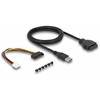 Delock Wewnętrzny 8.89cm 3.5 cala USB 3.2 Gen 1 Hub 4 Port (64166)