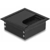 Delock Kabeldurchführung für Tischeinbau mit Bürste 80 x 80 x 28 mm juodas