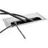 Delock Kabeldurchführung für Tischeinbau mit Bürste 280 x 80 x 28 mm sidabrinis
