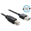 Delock Kabelis EASY-USB 2.0 Typ-A Stecker > USB 2.0 Typ-B Stecker 3 m juodas