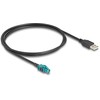 Przewód Delock kabelis koncentryczny 1 m HSD Z USB A Juodas