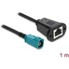 Delock Kabelis HSD Z Stecker zu RJ45 Buchse 1 m