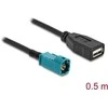 Delock Kabelis HSD Z Stecker zu USB 2.0 Typ-A Buchse 0,5 m