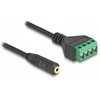 Delock Kabelis Klinkenbuchse 2,5 mm 4 Pin zu Terminalblock Adapteris 20 cm