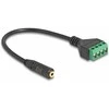 Delock Kabelis Klinkenbuchse 2,5 mm 4 Pin zu Terminalblock Adapteris 20 cm