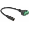 Delock Kabelis Klinkenbuchse 3,5 mm 4 Pin zu Terminalblock Adapteris 20 cm