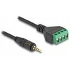 Delock Kabelis Klinkenstecker 2,5 mm 4 Pin zu Terminalblock Adapteris 20 cm