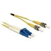 Delock Kabelis Lichtwellenleiter LC Duplex zu ST Duplex Singlemode OS2 3 m