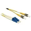 Delock Kabelis Lichtwellenleiter LC Duplex zu ST Duplex Singlemode OS2 10 m