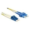 Delock Kabelis Lichtwellenleiter LC Duplex zu SC Duplex Singlemode OS2 10 m