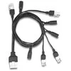 Delock Kabelis Mini-Fit 4,2 mm 10 Pin Stecker zu 4 x DC 5,5 x 2,5 mm Buchse und 4 x Mini-Fit 4,2 mm 2 Pin Stecker juodas