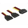 Delock Kabelis Power SATA 15 Pin > 2 x SATA HDD – gerade