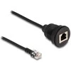 Delock Kabelis RJ12 Stecker zu RJ12 Buchse zum Einbau 30 cm juodas