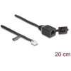 Delock Kabelis RJ12 Stecker zu RJ12 Buchse mit Verschlusskappe 20 cm juodas