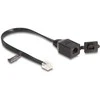 Delock Kabelis RJ12 Stecker zu RJ12 Buchse mit Verschlusskappe 20 cm juodas