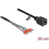 „DeLOCK“ kabelis RJ45 lizdas į laidų antgalius, Cat.5e, 50 cm, juodas, 0,5 m, Cat5e, RJ-45, juodas