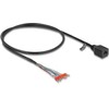 „DeLOCK“ kabelis RJ45 lizdas į laidų antgalius, Cat.5e, 50 cm, juodas, 0,5 m, Cat5e, RJ-45, juodas