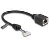 Delock Kabelis RJ45 Buchse zu Pfostenbuchse 2,00 mm 8 Pin Cat.5e 23 cm juodas