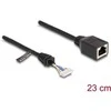 Delock Kabelis RJ45 Buchse zu Pfostenbuchse 2,00 mm 8 Pin Cat.5e 23 cm juodas