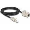 Delock Kabelis RJ45 Stecker feldkonfektionierbar zu Keystone Modul RJ45 Buchse Cat.6A 2 m
