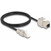 Delock Kabelis RJ45 Stecker feldkonfektionierbar zu Keystone Modul RJ45 Buchse Cat.6A 1 m