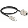 Delock Kabelis RJ45 Stecker feldkonfektionierbar zu Keystone Modul RJ45 Buchse Cat.6A 50 cm