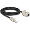 Delock Kabelis RJ45 Stecker feldkonfektionierbar zu Keystone Modul RJ45 Buchse Cat.6A 3 m