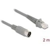 Delock Kabelis RJ50 Stecker zu DIN 8 Pin Stecker 2 m grau