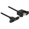 Delock Kabelis USB 2.0 Micro-B Buchse zum Einbau > USB 2.0 Typ-A Buchse zum Einbau 25 cm