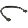 Delock Kabelis USB 2.0 Pfostenbuchse 2,54 mm 10 Pin zu USB 2.0 Pfostenbuchse 2,54 mm 10 Pin 25 cm