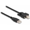 Delock Kabelis USB 2.0 Typ-A Stecker zu Typ-B Stecker mit Schrauben 1 m