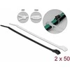 Delock kabelių raiščiai su plokščia galvute L 370 x P 7,6 mm 100 vnt