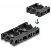 Delock Kabelschlauchhalter mit Verschlussclip 21,2 mm 4 Stück juodas