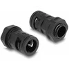 Delock Kabelschutzschlauch 2 m x 13 mm mit 2 x PG9 Schlauchverschraubung Set juodas