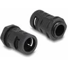 Delock Kabelschutzschlauch 2 m x 15,8 mm mit 2 x PG11 Schlauchverschraubung Set juodas