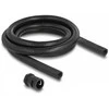 Delock Kabelschutzschlauch 2 m x 18,5 mm mit 2 x PG13,5 Schlauchverschraubung Set juodas