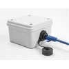 Delock Kabelverbinder RJ50 Buchse zu RJ50 Buchse zum Einbau mit Verschlusskappe IP68 staub- und wasserdicht juodas