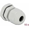 Delock 60195 - Gray - Plastic - 10 pc(s) - PG9 - 8 mm - IP68