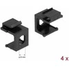 Delock Keystone Abdeckung juodas mit 8,0 mm Durchführung +Hex 4 Stück