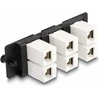 Delock Keystone Adapteris Panel 6 Port juodas