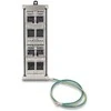 Delock Keystone Halterung 8 Port neigbar für Hutschiene oder Wandmontage