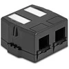 Delock Keystone Leergehäuse 2 Port mit magnetischer Unterseite, juodas