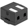 Delock Keystone Leergehäuse 2 Port mit magnetischer Unterseite, juodas