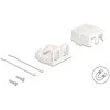 Delock Keystone Leergehäuse 2 Port mit magnetischer Unterseite, baltas