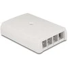 Delock Keystone Leergehäuse Aufputz 4 Port für Glasfaser und Netzwerk baltas
