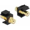 Delock Keystone Modul Cinch Buchse > Cinch Buchse vergoldet baltas / juodas